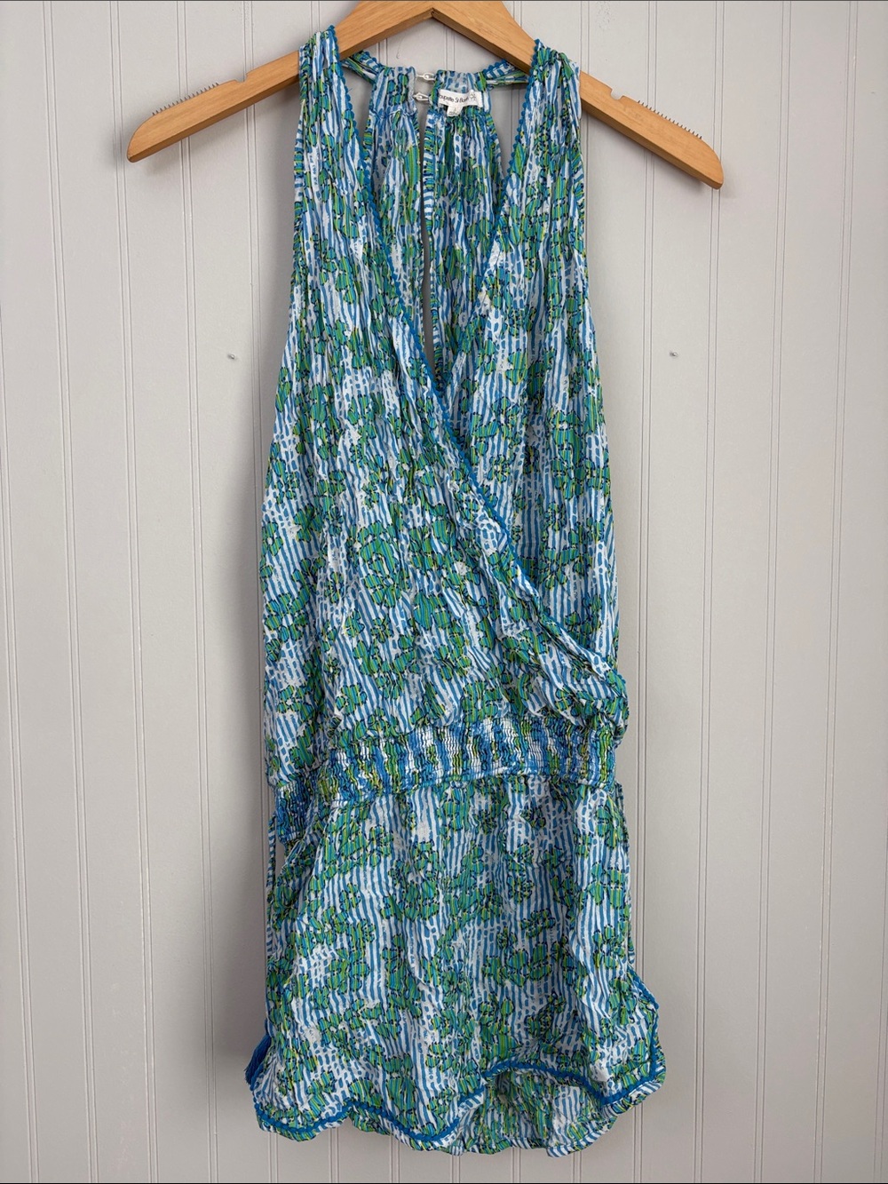 Poupette St Barth Sleeveless Romper Beach Coverup Women Size Large